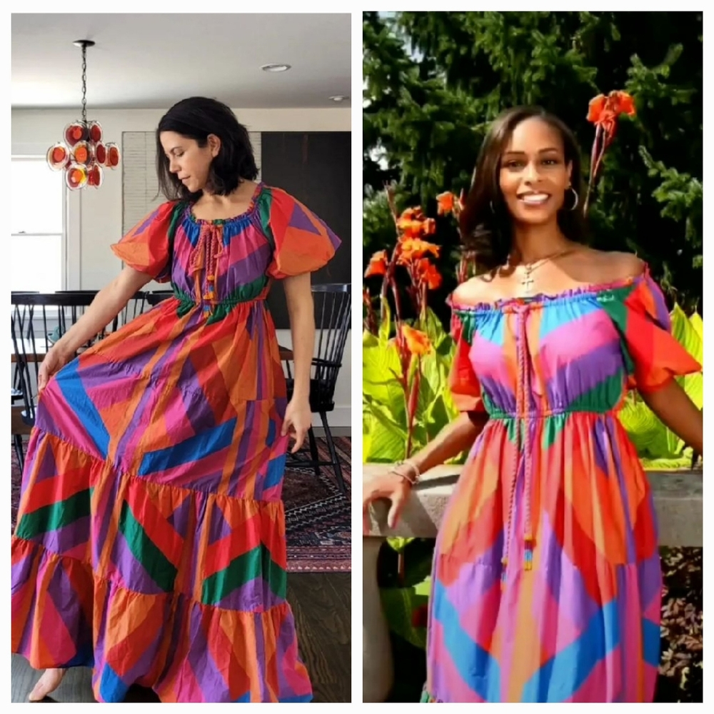 Farm Rio Amanda Stripes Maxidress - Picture 7 of 7